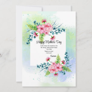 Frühling Grußkarte im Aquarellstil Feiertagskarte