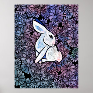 Frühling Häschen Kaninchen Ostern Ostara Poster