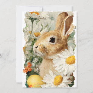 Frühling-Häschen mit Gänseblümchen realistische Os Feiertagskarte