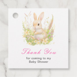 Frühling Hasen Baby Shower Geschenkanhänger