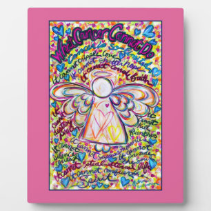 Frühling Herz Krebs Engel Malerei Gedicht Plaque Fotoplatte