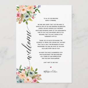 Frühling Hochzeit Elegante Kalligrafie Itinerary K Programm