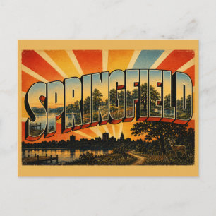 Frühling Illinois Lake Woodland Garten Kunst Postkarte