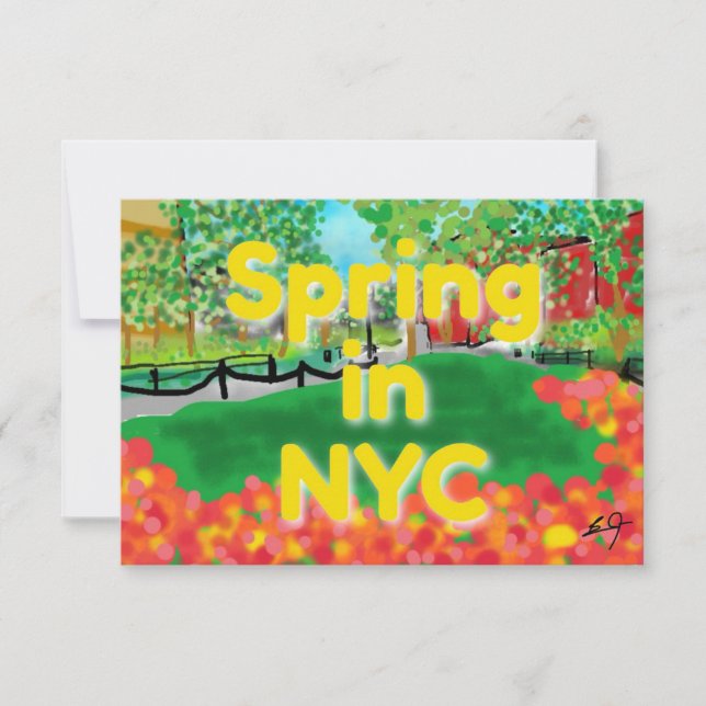 Frühling im NYC Dankeschön Card Dankeskarte (Vorderseite)