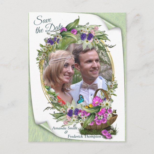 Frühling im Sommer Ankündigungspostkarte (Vorderseite)