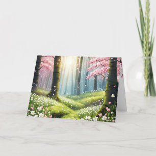 Frühling im Wald zum Geburtstag Karte