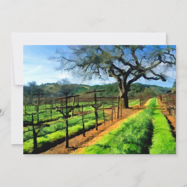 Frühling im Weingarten Einladung (Vorderseite)