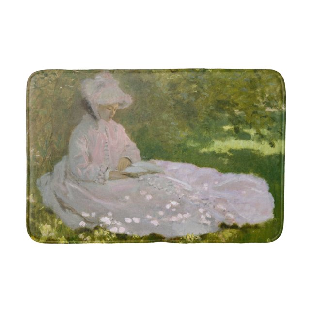 Frühling, impressionistisches Porträt, Claude Mone Badematte (Vorderseite)