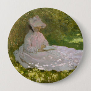 Frühling, impressionistisches Porträt, Claude Mone Button