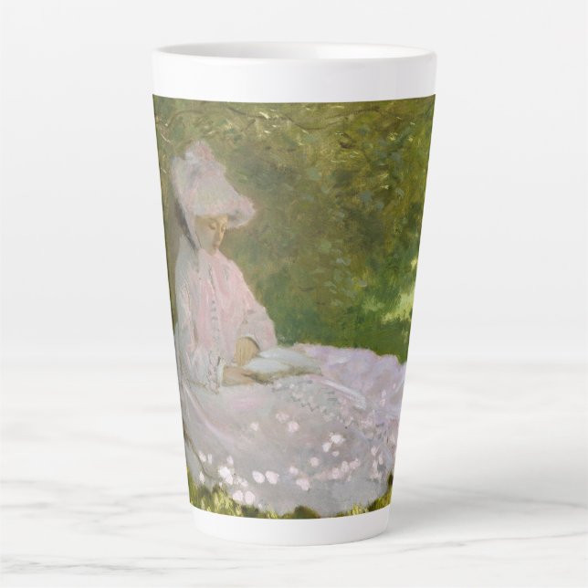 Frühling, impressionistisches Porträt, Claude Mone Milchtasse (Vorderseite)
