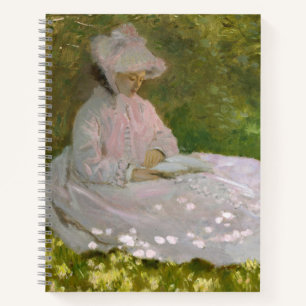 Frühling, impressionistisches Porträt, Claude Mone Notizbuch