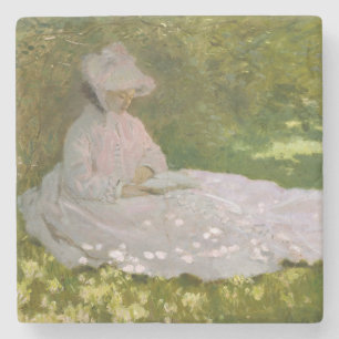 Frühling, impressionistisches Porträt, Claude Mone Steinuntersetzer