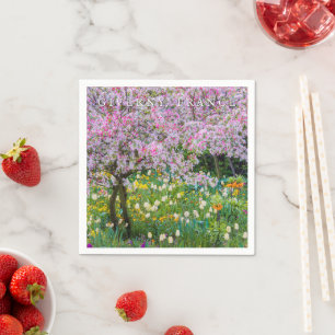 Frühling in Claude Monets Garten Serviette