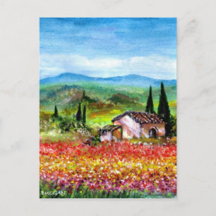 FRÜHLING IN DER TUSKANA POSTKARTE