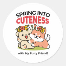 Frühling in Farbe - Adorable Hunde Illustration