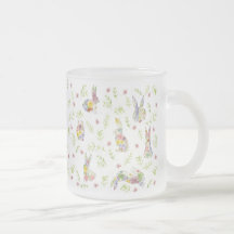 Frühling in Frühling Bunny Rabbit Wildblume Glass