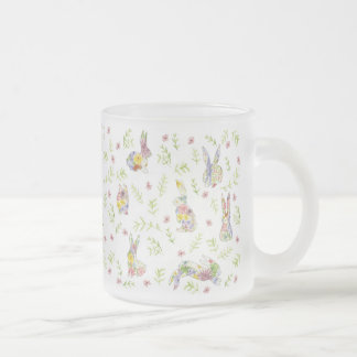 Frühling in Frühling Bunny Rabbit Wildblume Glass Mattglastasse