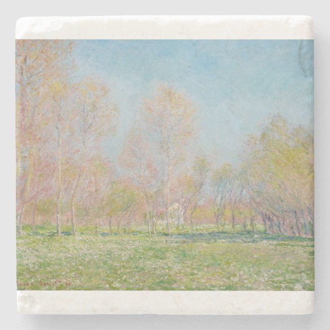 Frühling in Giverny von Claude Monet Steinuntersetzer (Vorderseite)