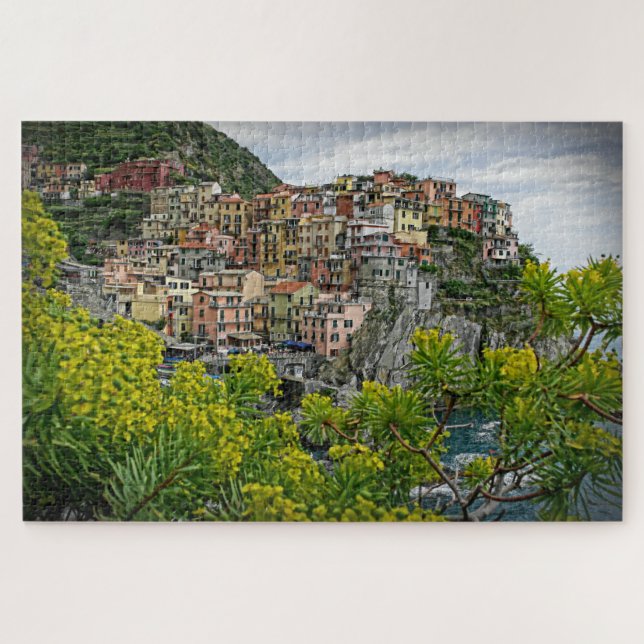 Frühling in Manarola, Italien - 20x30 - 1014 Stk. Puzzle (Horizontal)