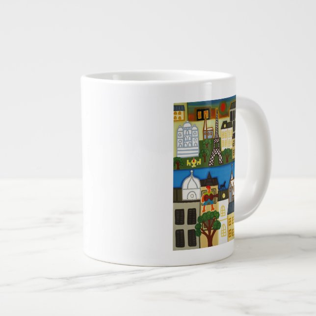 Frühling in Paris 2006 Jumbo-Tasse (Vorderseite Rechts)