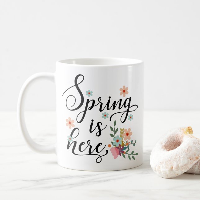 Frühling ist hier tasse (Mit Donut)