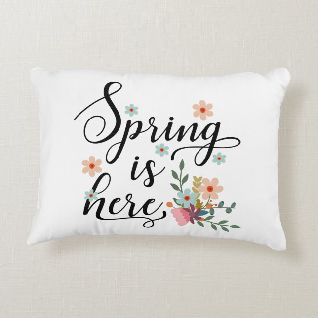 Frühling ist hier zierkissen (Rückseite)