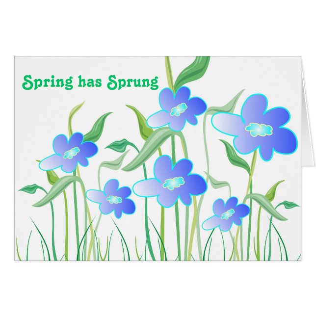 Frühling ist - Karte entsprungen (Vorderseite (Horizontal))