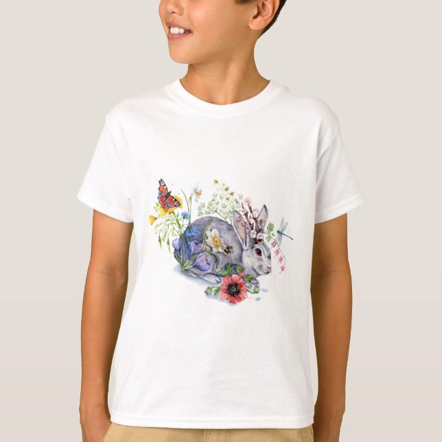 Frühling Jackalope T-Shirt (Vorderseite)