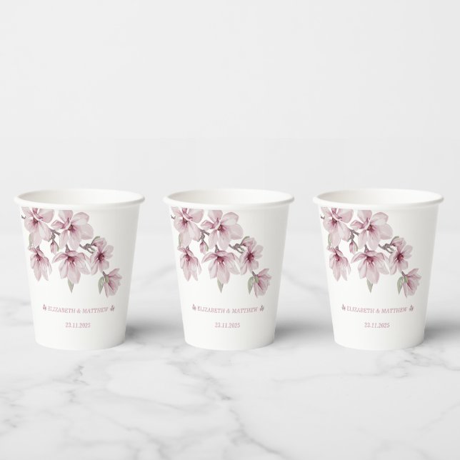 Frühling Kirsche Blossom Die Hochzeit Pappbecher (Multi)