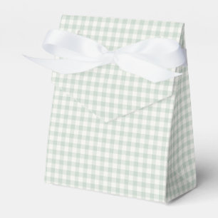Frühling Klassisches Gingham   Gedämpfter Salbei Geschenkschachtel