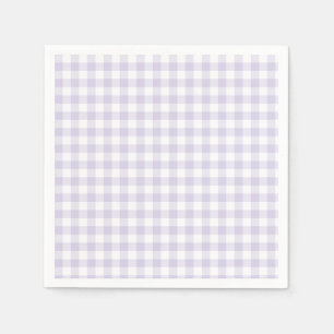Frühling Klassisches Gingham Staubiges Lavendel Serviette
