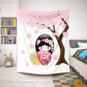 Frühling Kokeshi-Puppe - Süße japanische Geisha-Da Sherpadecke