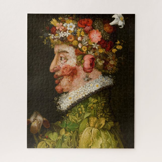 Frühling, La Primavera von Giuseppe Arcimboldo Puzzle (Vertikal)