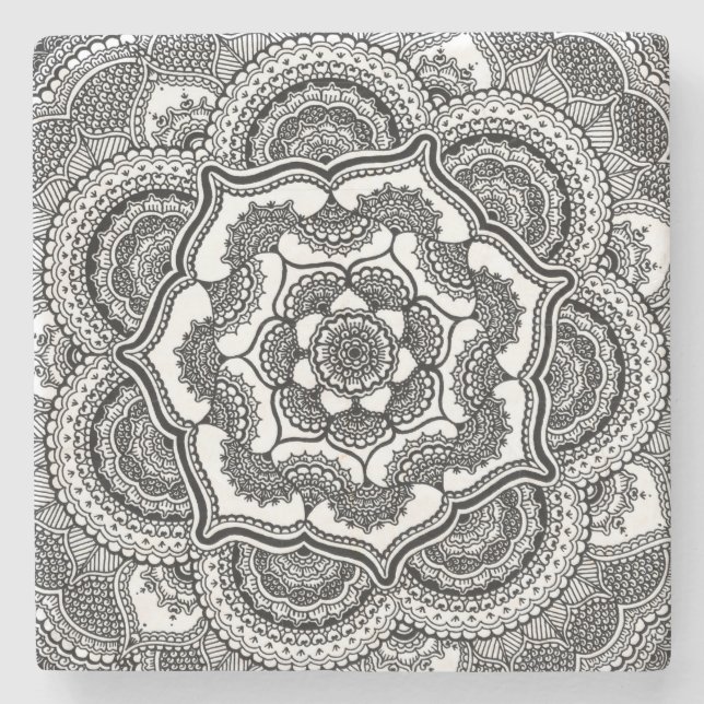 Frühling Lotus Steinuntersetzer (Vorderseite)