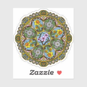 Frühling Nouveau Konturn-Aufkleber Aufkleber