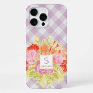 Frühling Ostern Pastellrosa Gingham Karomuster iPhone 16 Pro Max Hülle