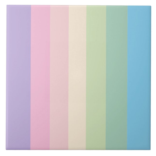 Frühling Pastell-Farbschema  Fliese (Vorderseite)