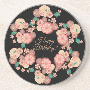 Frühling Peach Blume Gartenanlage Florenz Dekorati Getränkeuntersetzer