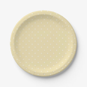 Frühling Polka Dots Micro   Buttercreme Pappteller