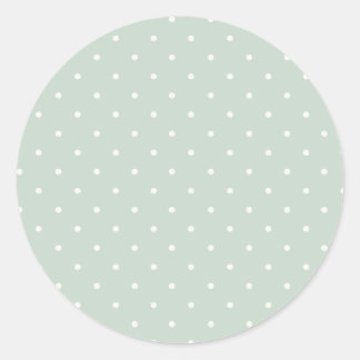 Frühling Polka Dots Micro | Gedämpftes Salbei Runder Aufkleber