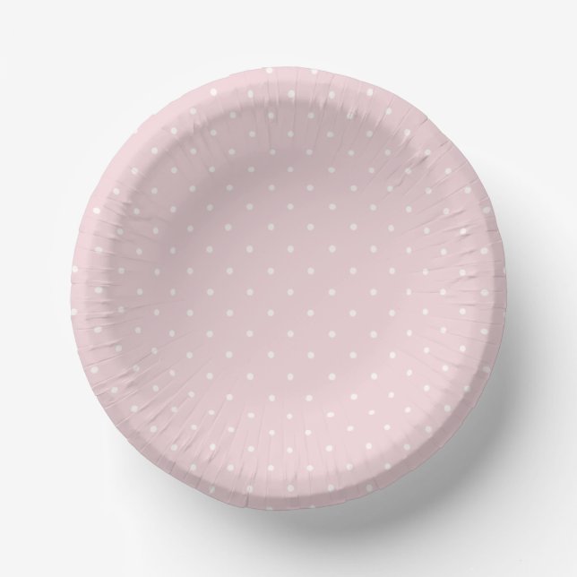 Frühling Polka Dots Micro | Soft Blush Pappteller (Vorderseite)
