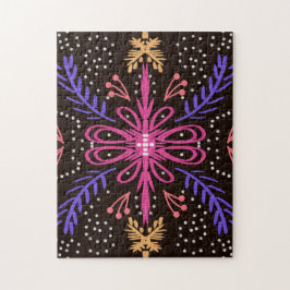Frühling Pysanky Farbenfroh Rosa Lila Handgezeichn Puzzle