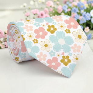 Frühling Retro Blumen Schlips Krawatte