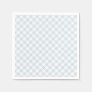 Frühling Retro Gingham Puderblau Serviette