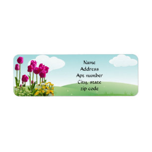 Frühling Rosa Tulpe Blumen Rücksendeadresse