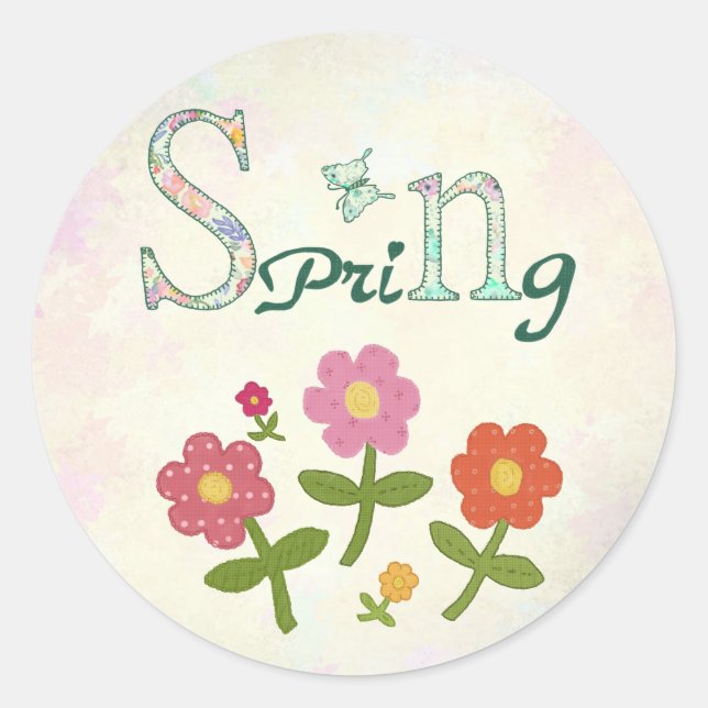 Frühling Runder Aufkleber (Vorderseite)