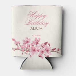 Frühling Sakura Cherry Blossom Pink Cream Geburtst Dosenkühler