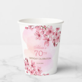 Frühling Sakura Cherry Blossom Pink Cream Geburtst Pappbecher