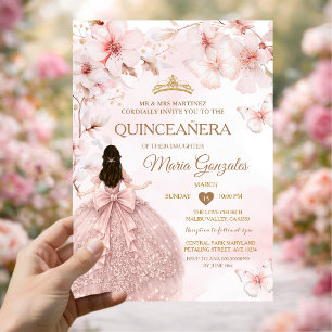 Frühling Sakura Quinceañera Süße 16 Kirschblüte Einladung
