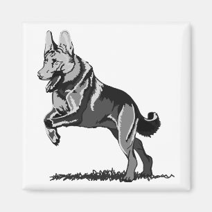 Frühling Schäferhund Magnet